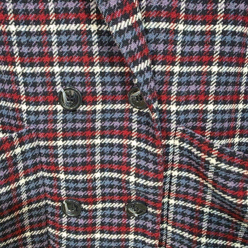 NWOT Monki Double Breasted Plaid Blazer Sz M - Picture 6 of 16